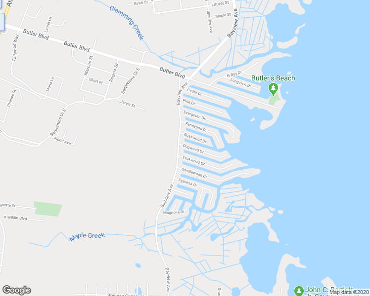 map of restaurants, bars, coffee shops, grocery stores, and more near 204 Dogwood Drive in Berkeley Township
