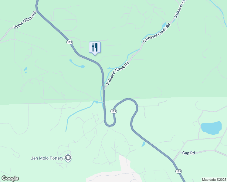 map of restaurants, bars, coffee shops, grocery stores, and more near 418 South Beaver Creek Road in Black Hawk