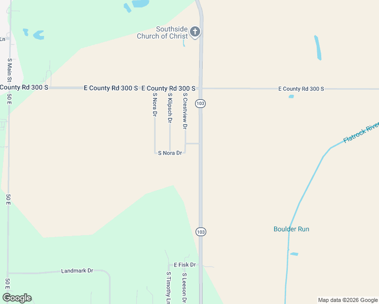 map of restaurants, bars, coffee shops, grocery stores, and more near 3296 S Crestview Dr in New Castle