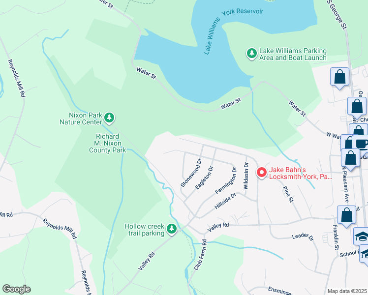 map of restaurants, bars, coffee shops, grocery stores, and more near 117 Farmington Drive in Jacobus
