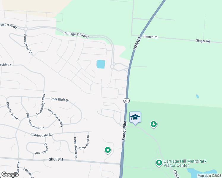 map of restaurants, bars, coffee shops, grocery stores, and more near 1998 Persimmon Way in Tipp City
