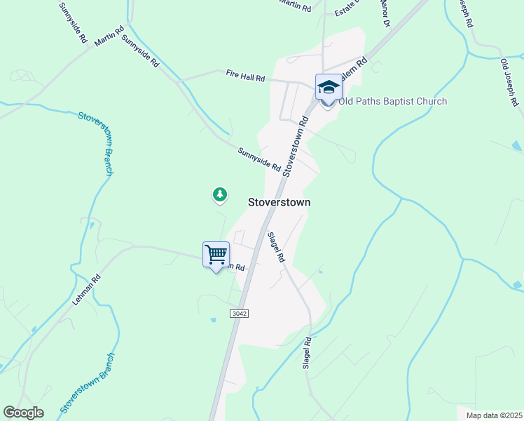 map of restaurants, bars, coffee shops, grocery stores, and more near 1954 Stoverstown Road in Spring Grove