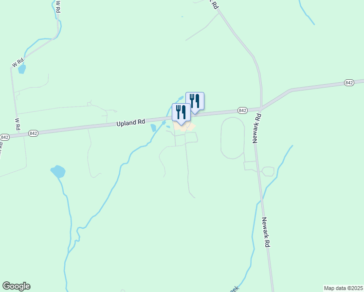 map of restaurants, bars, coffee shops, grocery stores, and more near Stone Barn Drive in Kennett Square