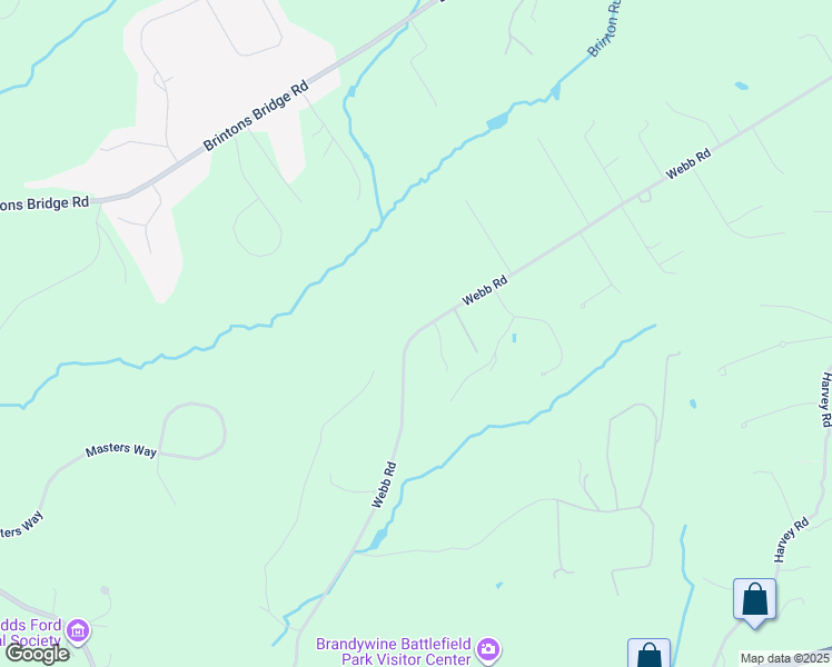 map of restaurants, bars, coffee shops, grocery stores, and more near 547 Webb Road in Chadds Ford