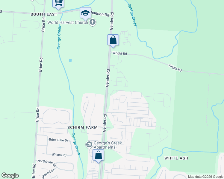 map of restaurants, bars, coffee shops, grocery stores, and more near 4647-4889 Gender Road in Canal Winchester