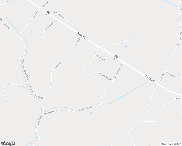 map of restaurants, bars, coffee shops, grocery stores, and more near 3034 Acorn Lane in Red Lion