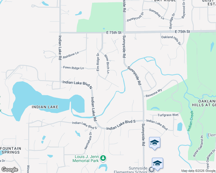 map of restaurants, bars, coffee shops, grocery stores, and more near 7134 Ember Court in Indianapolis