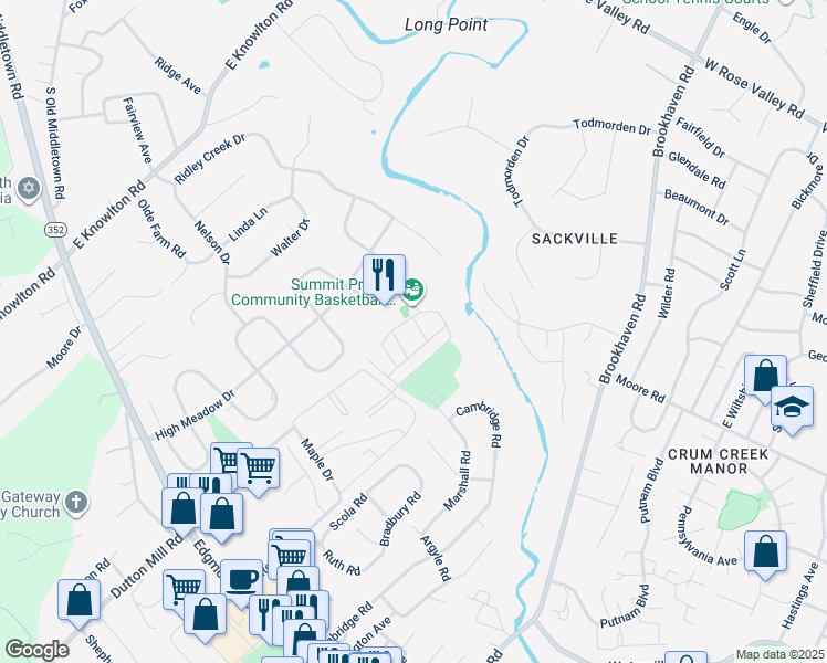 6712 Hilltop Drive, Brookhaven PA Walk Score