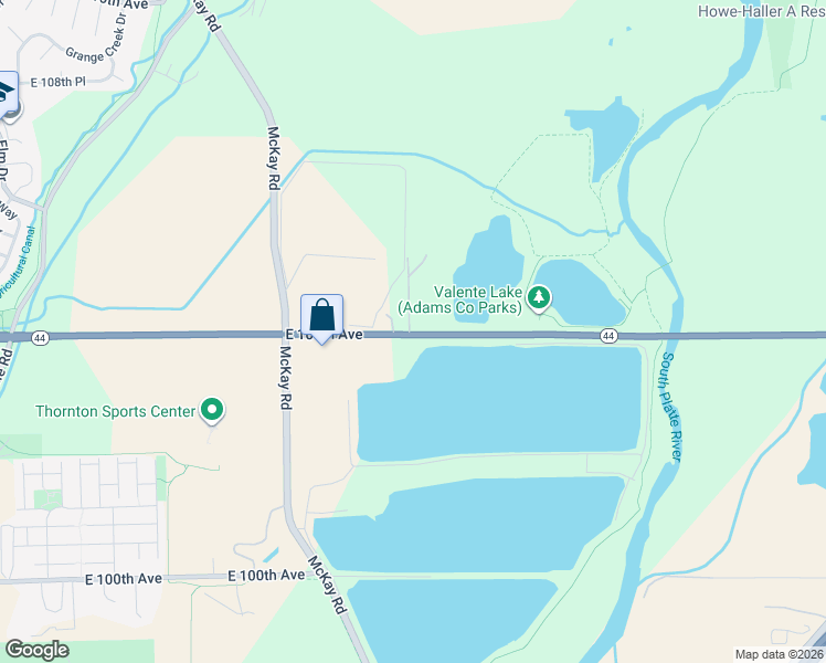 map of restaurants, bars, coffee shops, grocery stores, and more near 6505 East 104th Avenue in Denver