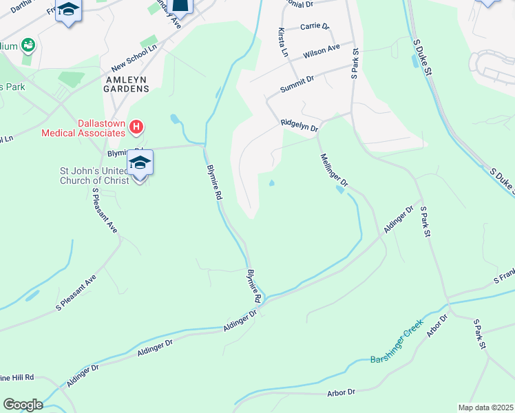 map of restaurants, bars, coffee shops, grocery stores, and more near 785 Ridgelyn Drive in Dallastown