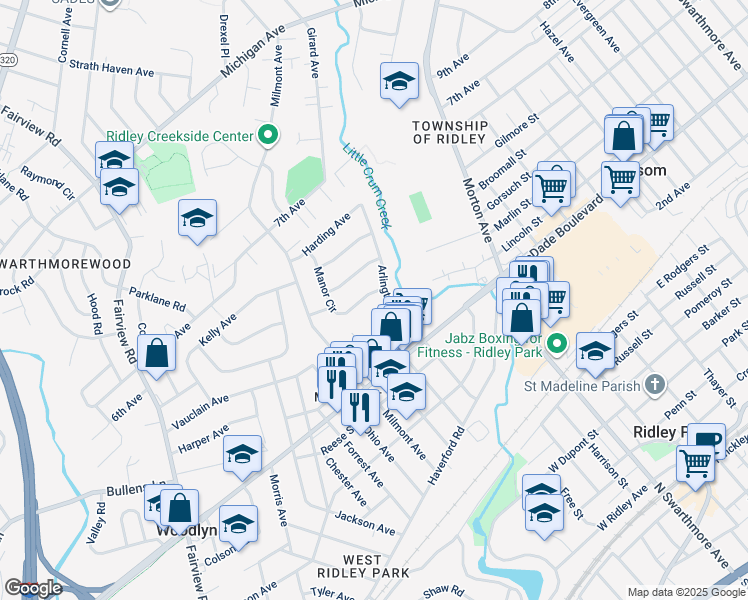 map of restaurants, bars, coffee shops, grocery stores, and more near 306 Manor Circle in Folsom