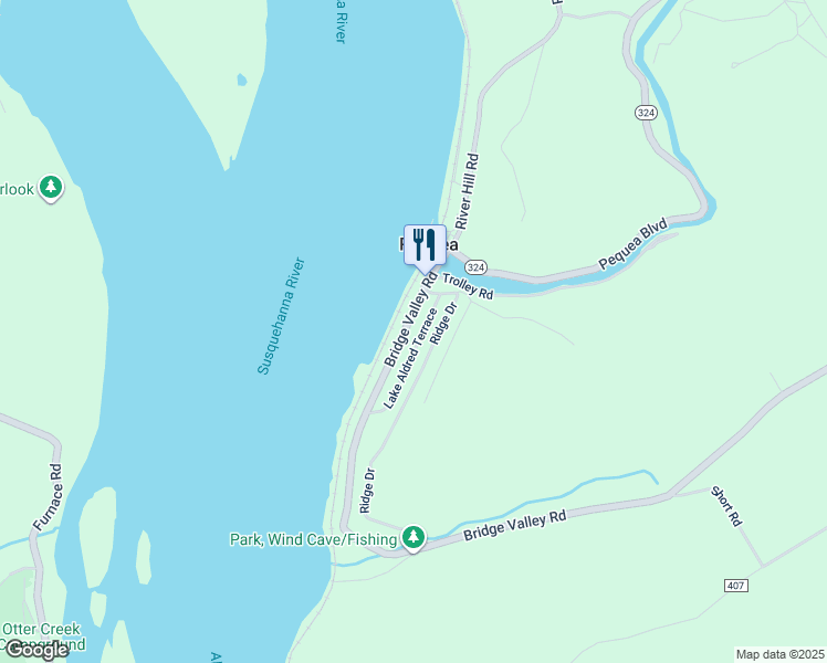 map of restaurants, bars, coffee shops, grocery stores, and more near 20 Lake Aldred Terrace in Pequea
