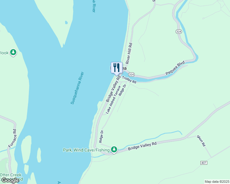 map of restaurants, bars, coffee shops, grocery stores, and more near 20 Lake Aldred Terrace in Pequea