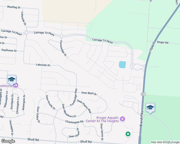 map of restaurants, bars, coffee shops, grocery stores, and more near 4129 Forestedge Street in Tipp City