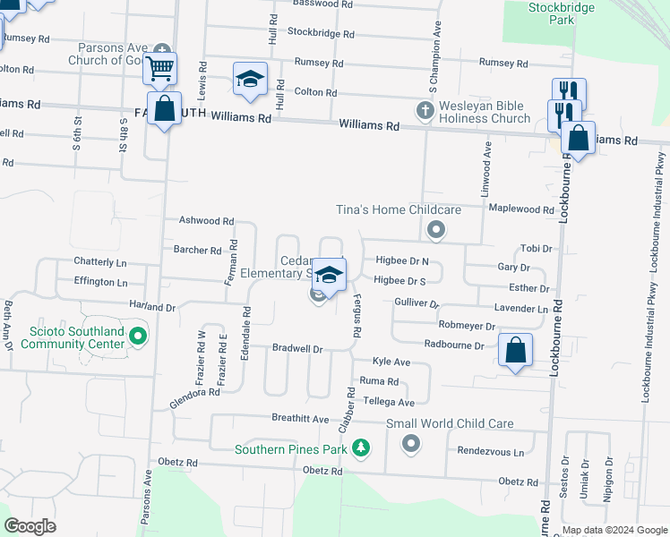 map of restaurants, bars, coffee shops, grocery stores, and more near 3763 Amwell Road East in Columbus