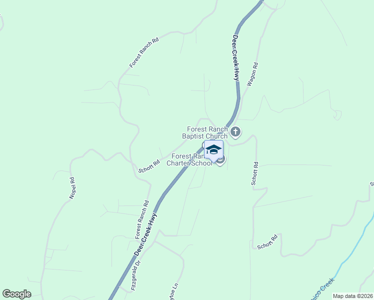 map of restaurants, bars, coffee shops, grocery stores, and more near 4865 Schott Road in Forest Ranch