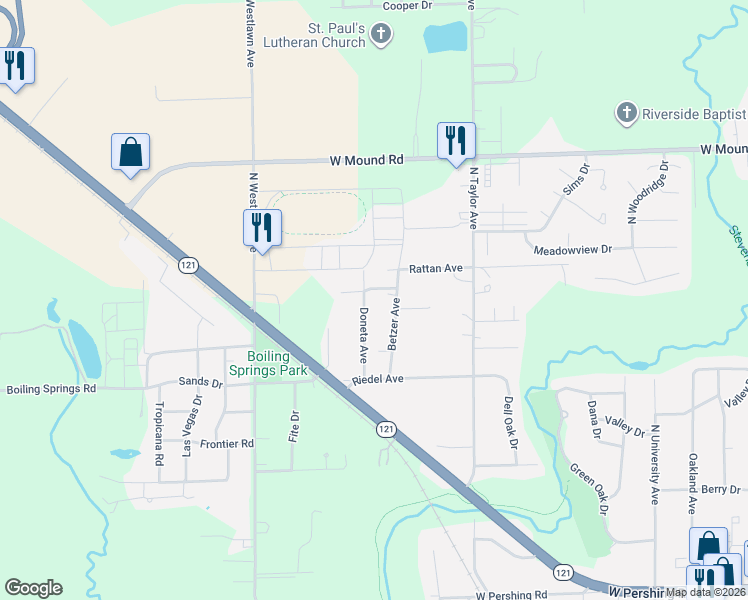 map of restaurants, bars, coffee shops, grocery stores, and more near 1800-1898 Odell Avenue in Decatur