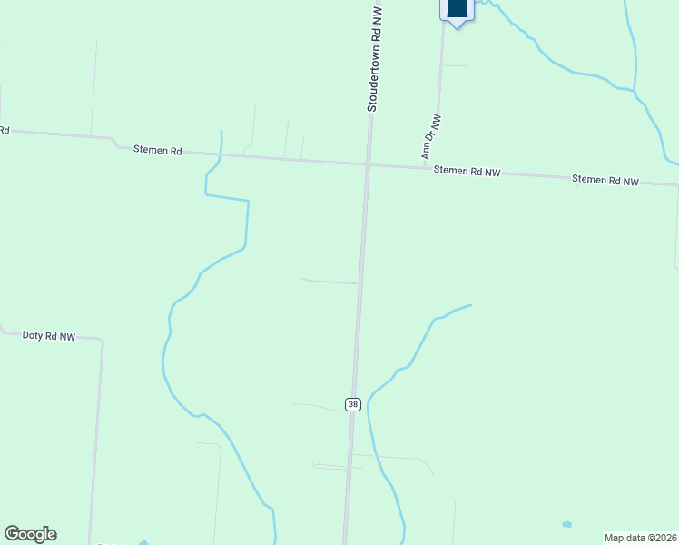 map of restaurants, bars, coffee shops, grocery stores, and more near 10735 Stoudertown Road Northwest in Pickerington