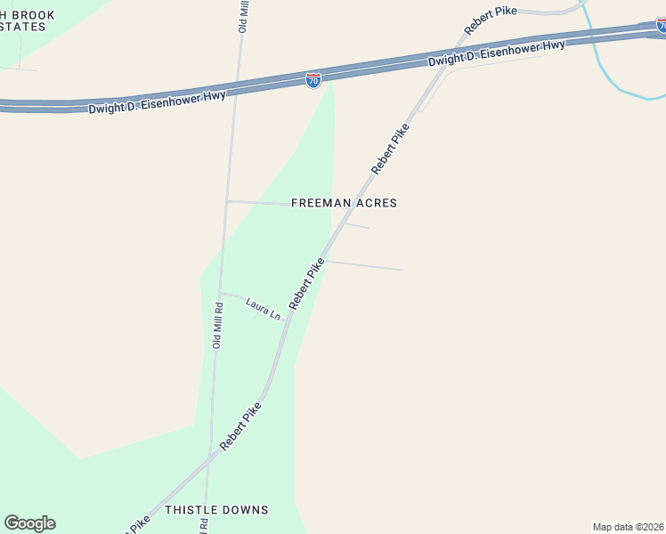 map of restaurants, bars, coffee shops, grocery stores, and more near 3219 Rebert Pike in Springfield