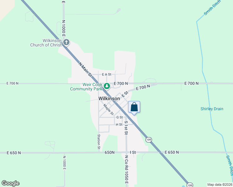 map of restaurants, bars, coffee shops, grocery stores, and more near 160 Post Street in Wilkinson