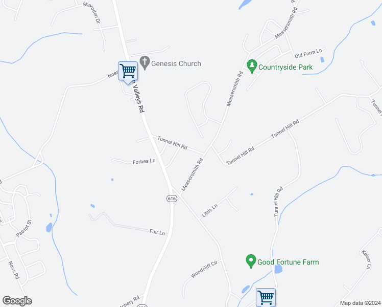 map of restaurants, bars, coffee shops, grocery stores, and more near 3908 Tunnel Hill Road in York