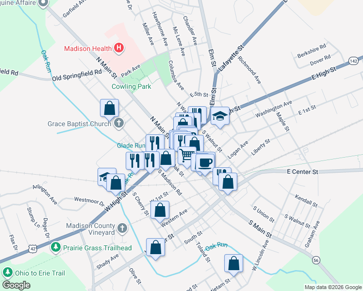 map of restaurants, bars, coffee shops, grocery stores, and more near 1143 Daines Court in London