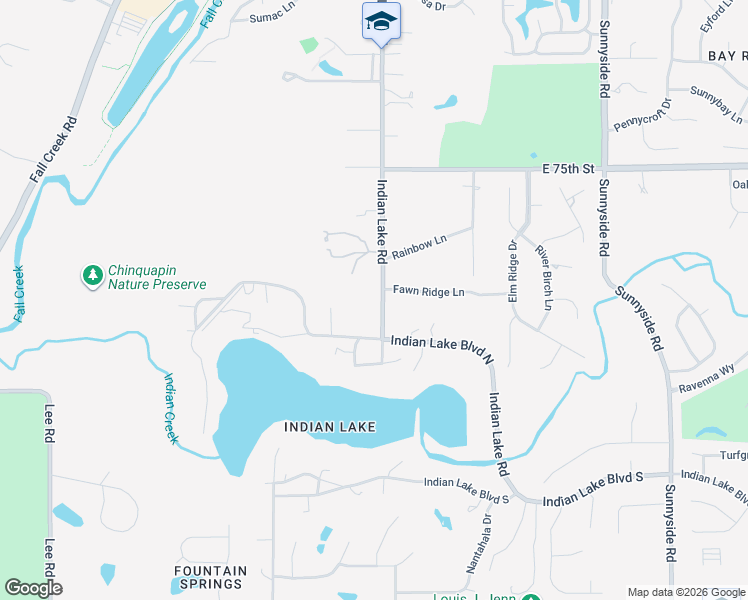 map of restaurants, bars, coffee shops, grocery stores, and more near 7222 Indian Lake Road in Indianapolis