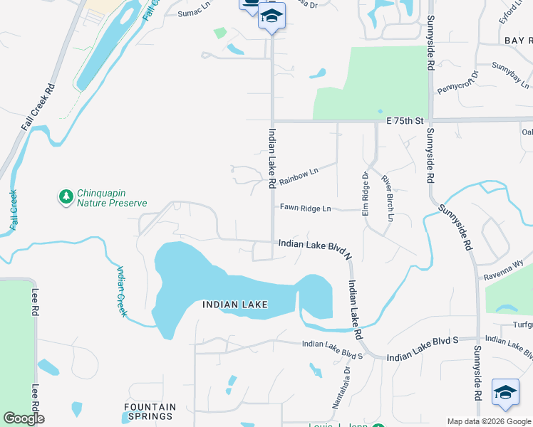 map of restaurants, bars, coffee shops, grocery stores, and more near 7222 Indian Lake Road in Indianapolis