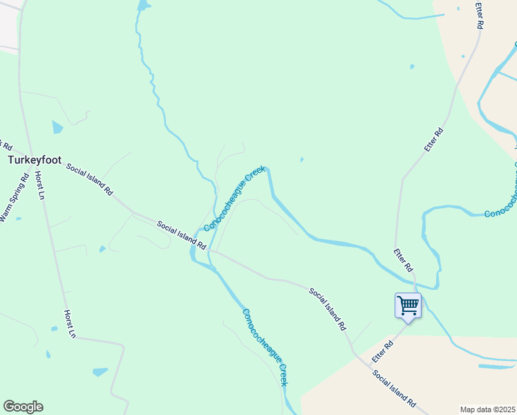 map of restaurants, bars, coffee shops, grocery stores, and more near 3418 Social Island Circle in Chambersburg