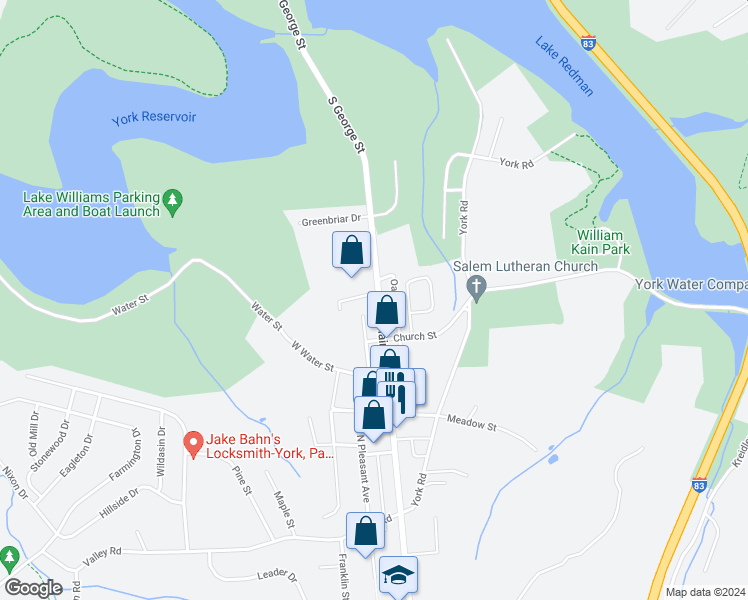 map of restaurants, bars, coffee shops, grocery stores, and more near 226 North Main Street in Jacobus