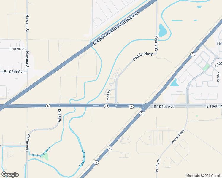 map of restaurants, bars, coffee shops, grocery stores, and more near 10517 Paris Street in Henderson