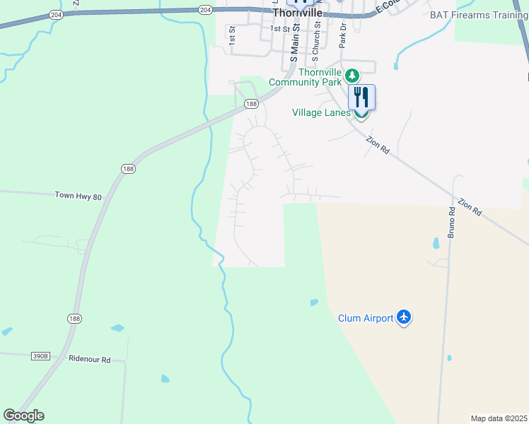 map of restaurants, bars, coffee shops, grocery stores, and more near 329 Hickory Way in Thornville