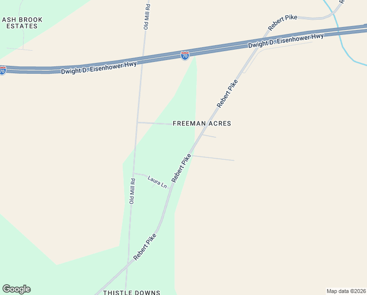 map of restaurants, bars, coffee shops, grocery stores, and more near 3226 Rebert Pike in Springfield