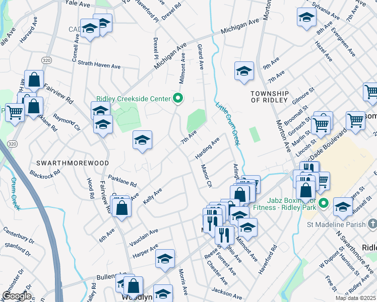 map of restaurants, bars, coffee shops, grocery stores, and more near 608 Milmont Avenue in Folsom