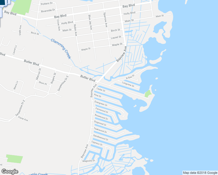 map of restaurants, bars, coffee shops, grocery stores, and more near 220 Butler Boulevard in Berkeley Township