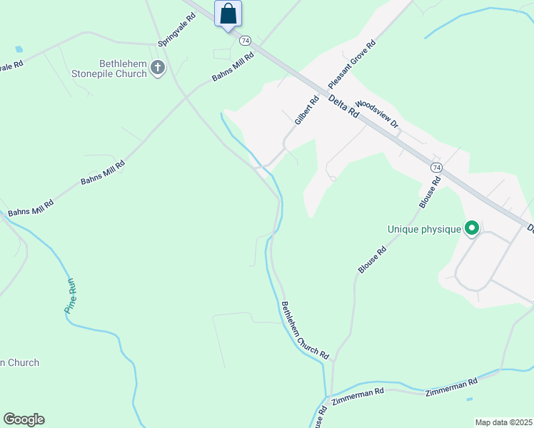 map of restaurants, bars, coffee shops, grocery stores, and more near 500 Bethlehem Church Road in Red Lion