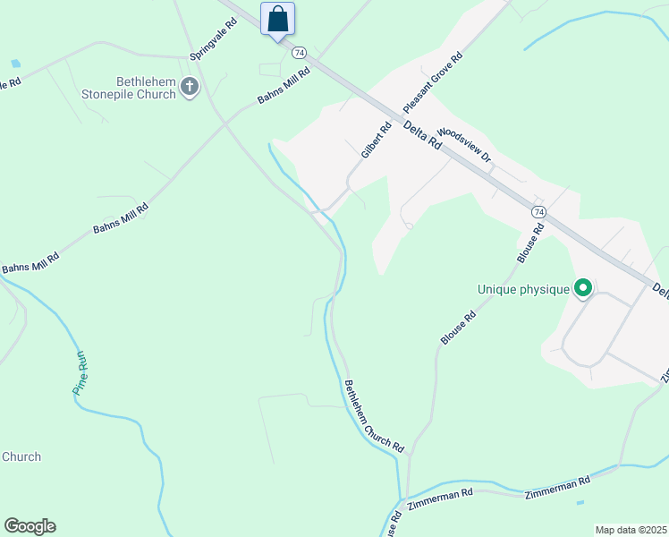 map of restaurants, bars, coffee shops, grocery stores, and more near 500 Bethlehem Church Road in Red Lion