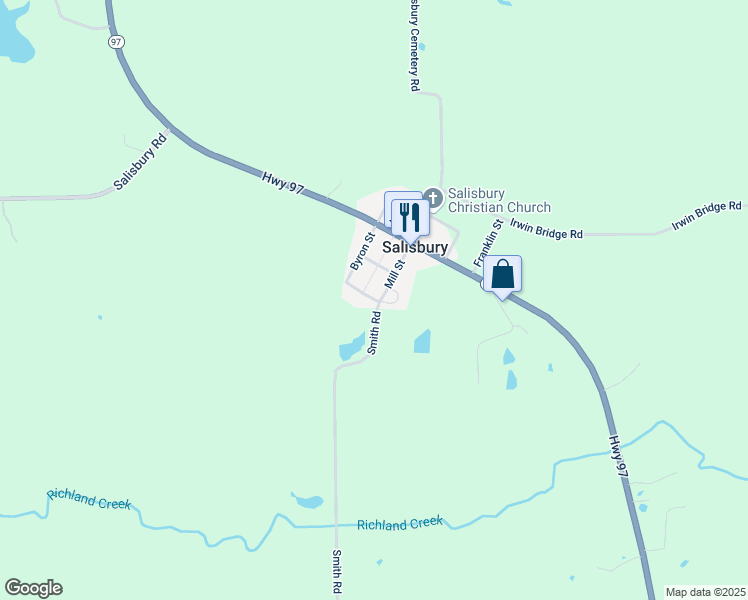map of restaurants, bars, coffee shops, grocery stores, and more near 7659 Paulina Street in Pleasant Plains