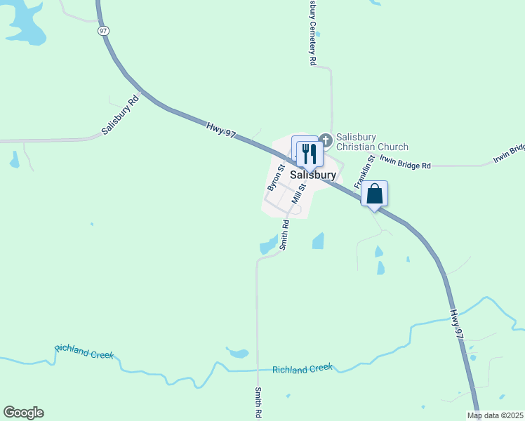 map of restaurants, bars, coffee shops, grocery stores, and more near 7659-7799 Paulina Street in Pleasant Plains