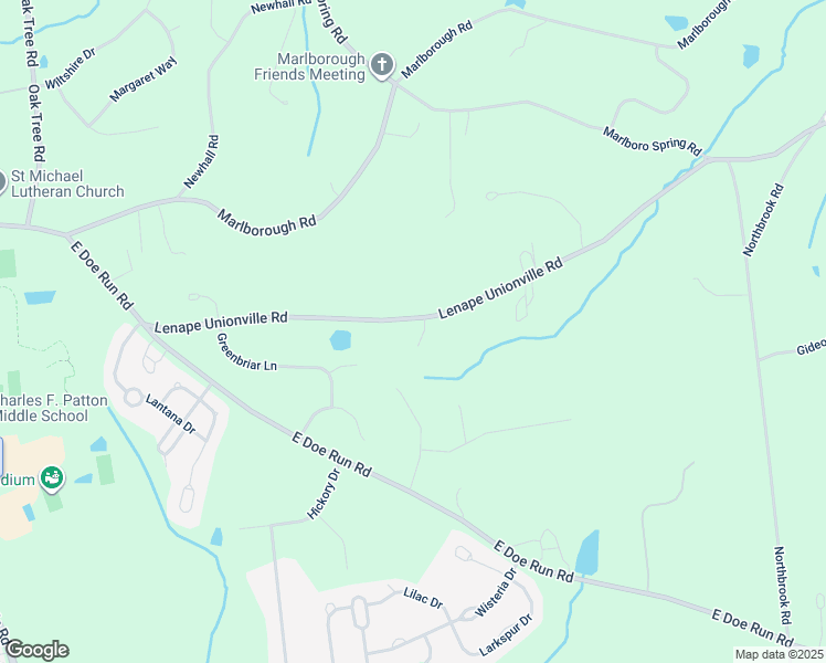 map of restaurants, bars, coffee shops, grocery stores, and more near 2 Honeysuckle Lane in Kennett Square