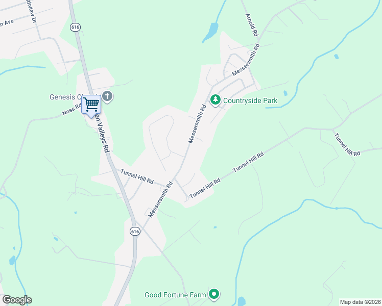 map of restaurants, bars, coffee shops, grocery stores, and more near 3480 Messersmith Road in York