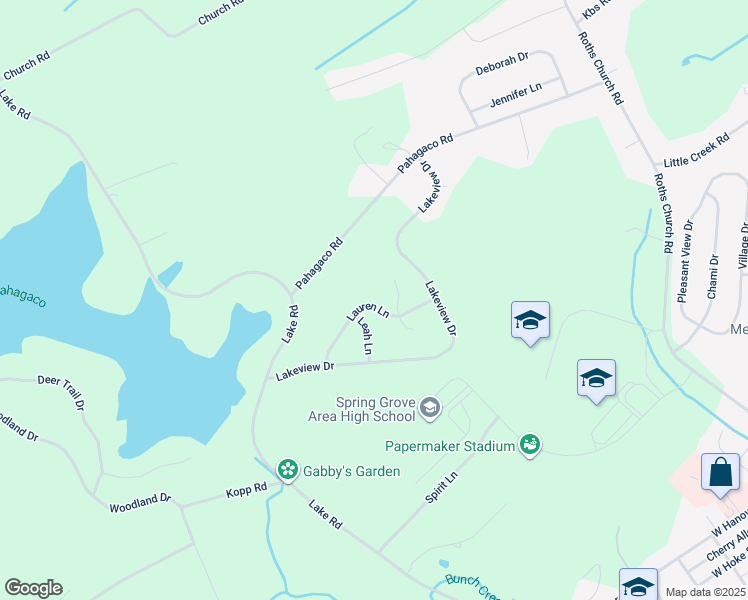 map of restaurants, bars, coffee shops, grocery stores, and more near 6370 Lauren Lane in Spring Grove