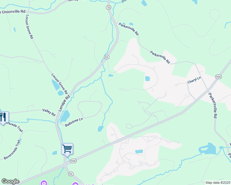 map of restaurants, bars, coffee shops, grocery stores, and more near 1655 Waterglen Drive in West Chester