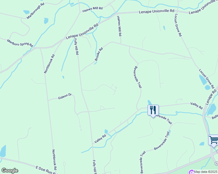 map of restaurants, bars, coffee shops, grocery stores, and more near 1842 Huntsman Ln in West Chester