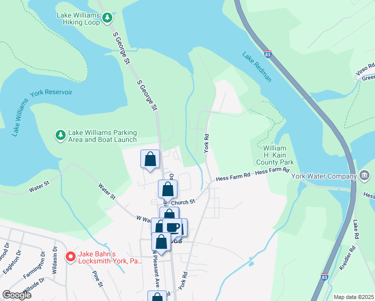 map of restaurants, bars, coffee shops, grocery stores, and more near 230 Creekwood Drive in Jacobus
