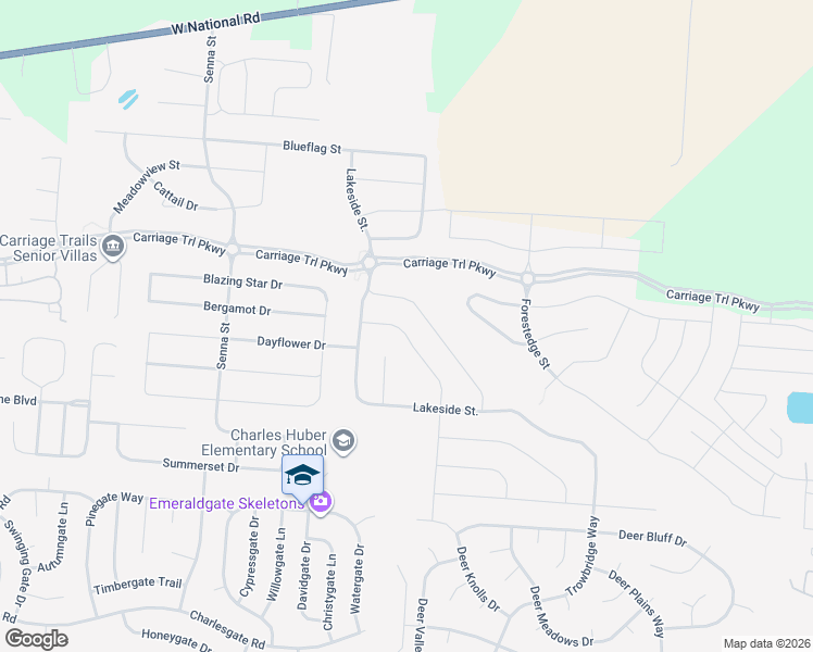map of restaurants, bars, coffee shops, grocery stores, and more near 3042 White Ash Drive in Tipp City