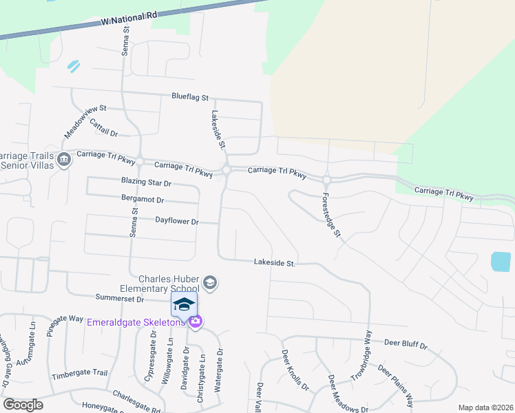 map of restaurants, bars, coffee shops, grocery stores, and more near 3042 White Ash Drive in Tipp City