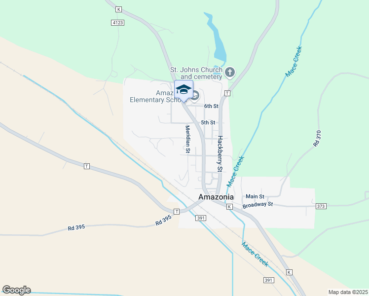map of restaurants, bars, coffee shops, grocery stores, and more near 336 Meridian Street in Amazonia