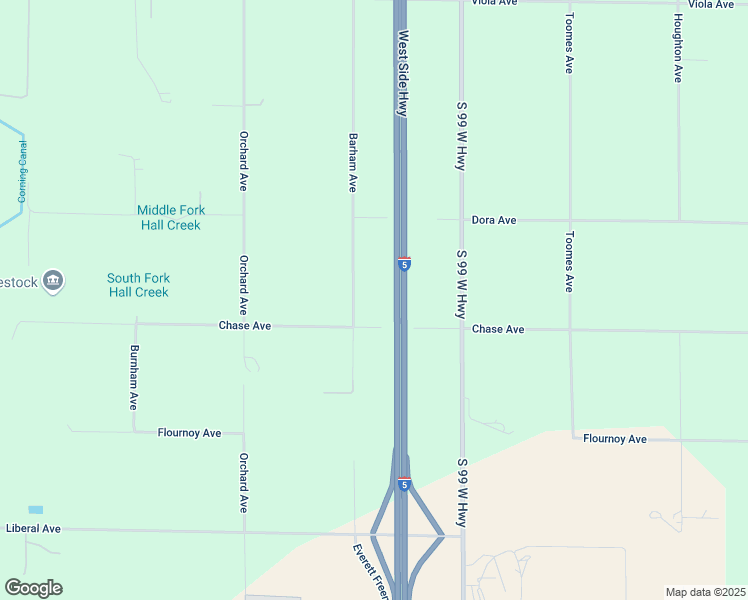 map of restaurants, bars, coffee shops, grocery stores, and more near 3150 Barham Avenue in Corning