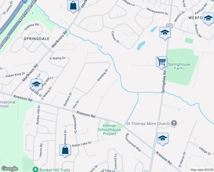 map of restaurants, bars, coffee shops, grocery stores, and more near 28 Imperial Drive in Cherry Hill